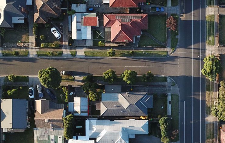 Vista di una strada dall'alto. Raggiungiamo 4 province toscane.