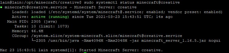 Another server status