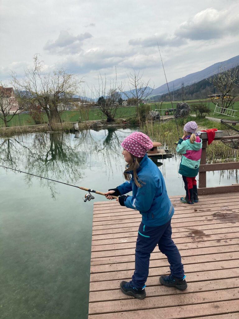 Kurse am schönen Forellenteich (SO) Angeln Schweiz
