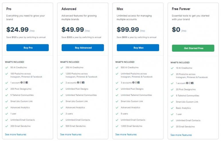 Tailwind pricing