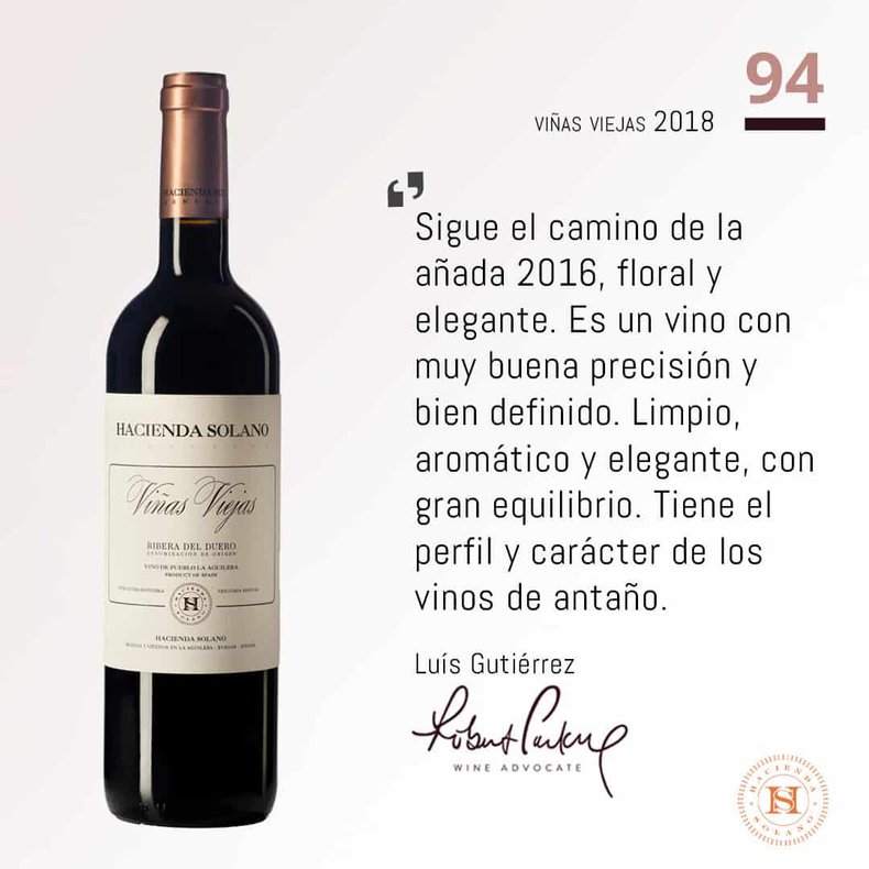 hacienda solano Vinas Viejas betyg Parker