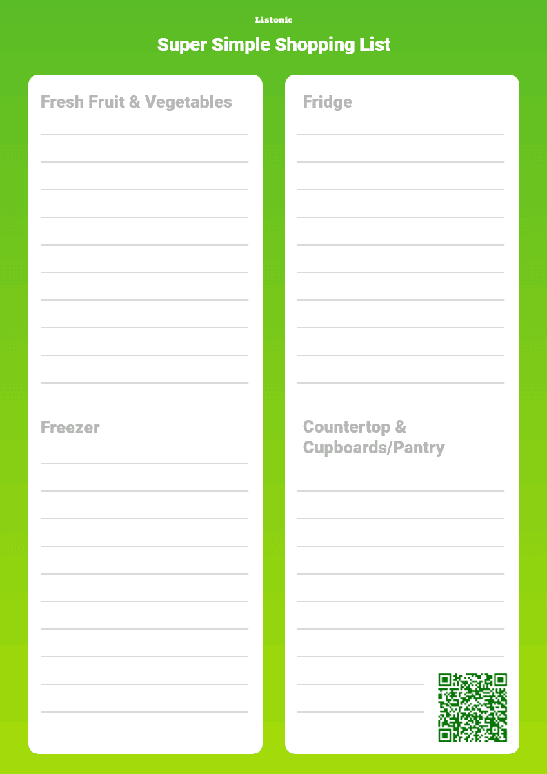 try our super simple shopping list template listonic