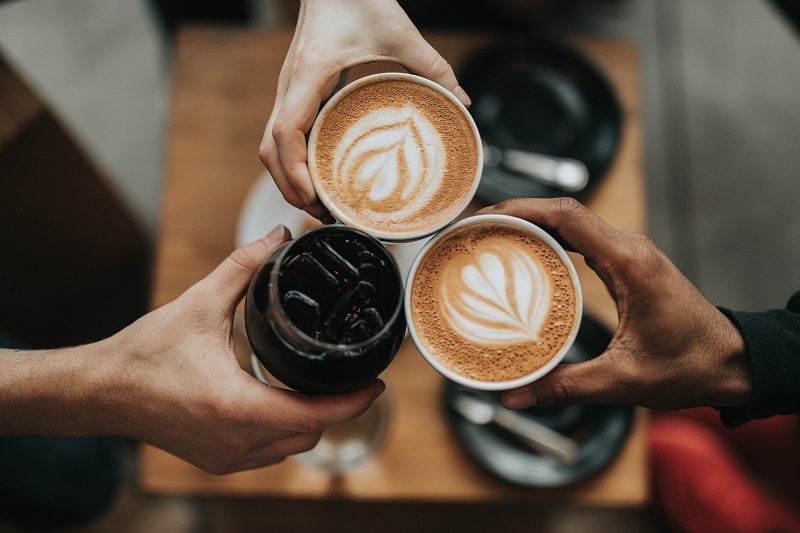 self care ideas visit cafe friends with coffees at cafe