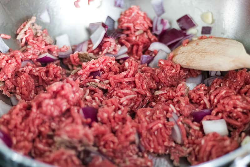 Slimming World Cottage Pie - Browing minced beef | AmateurChef.co.uk