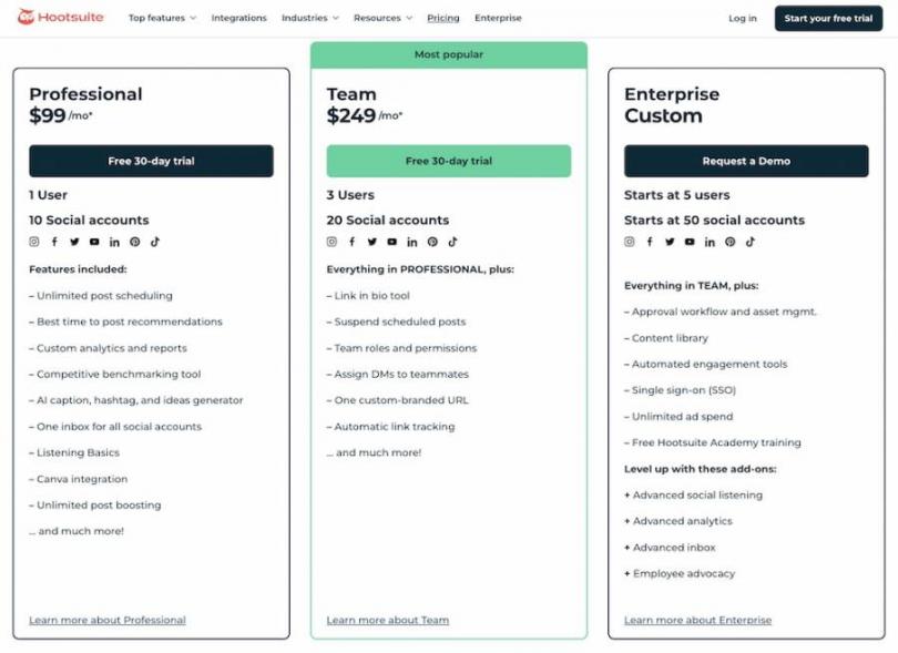 hootsuite-pricing