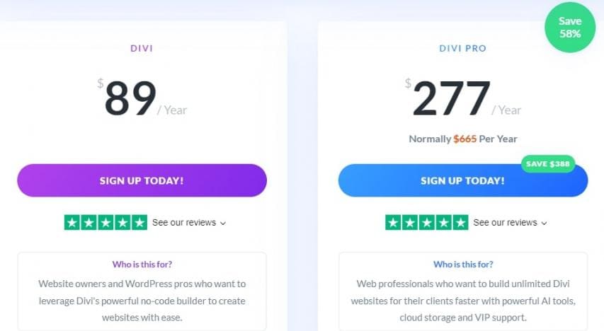 Elegant-Themes Pricing