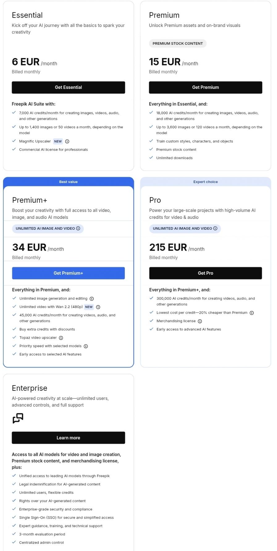 freepik pricing