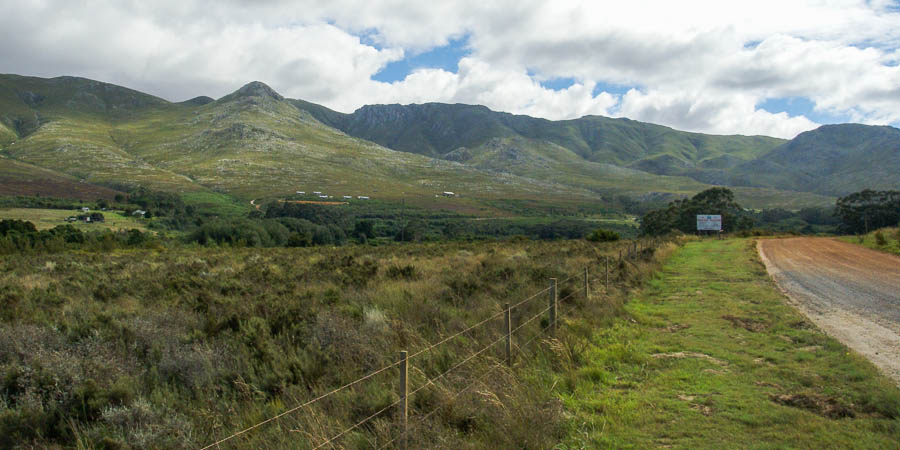 Road to Klein River Cheese Factory and Phillipskop Mountain Reserve