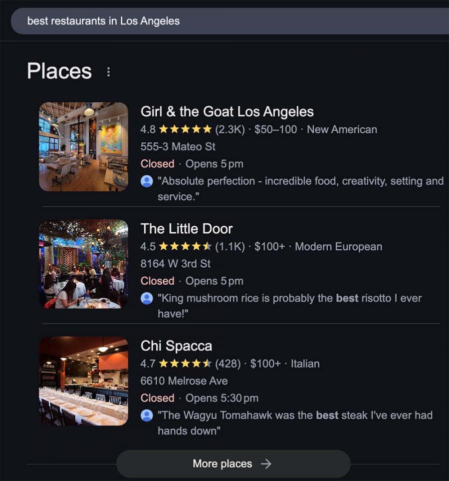 restaurants