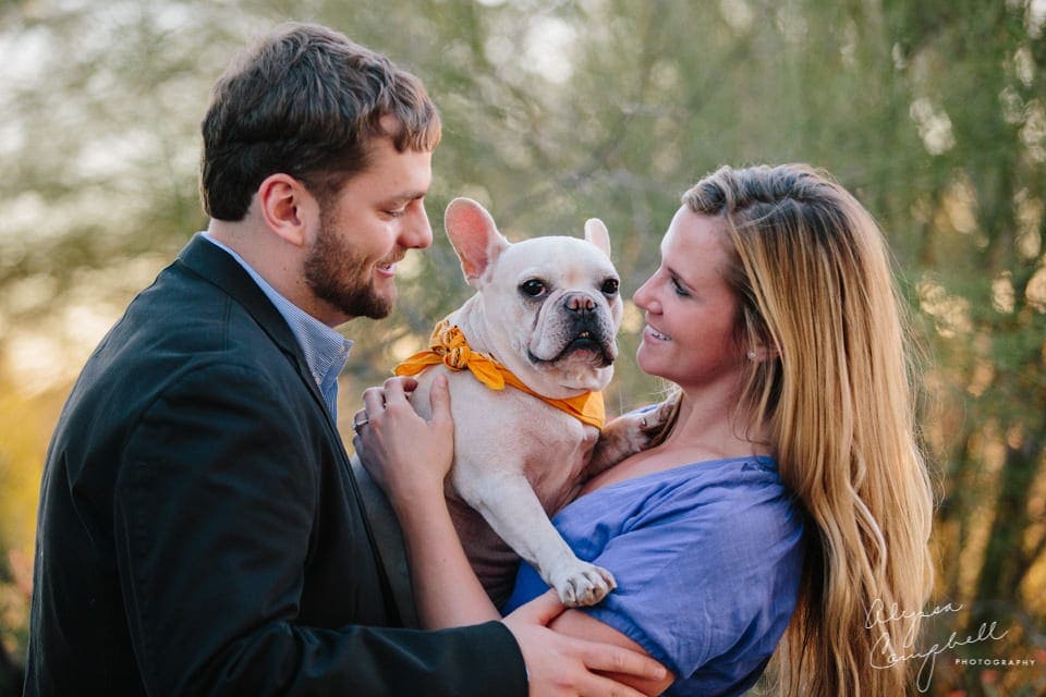 Arizona engagement session with dog