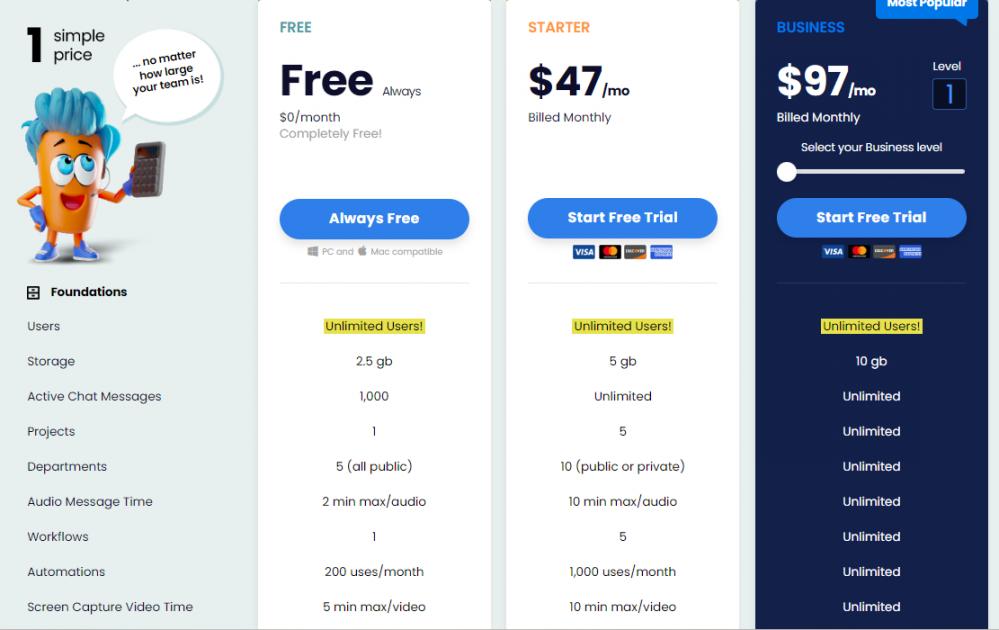 Teamly - pricing