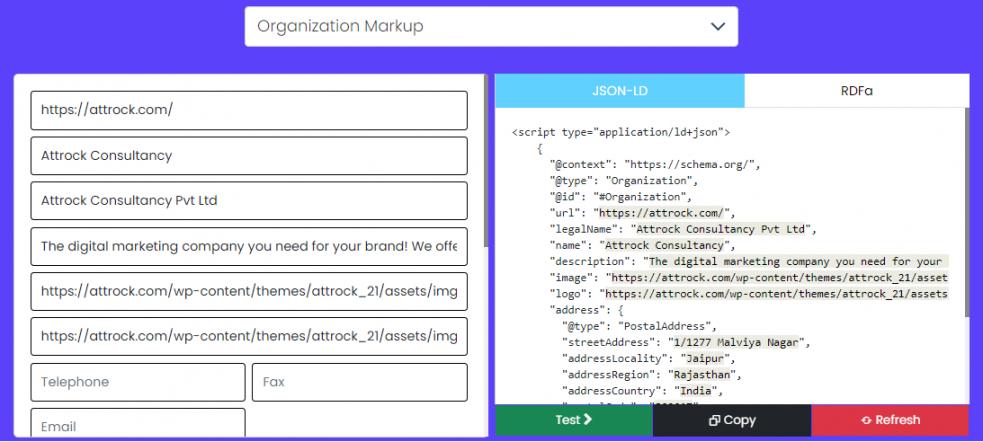 Schema Markup Screenshot