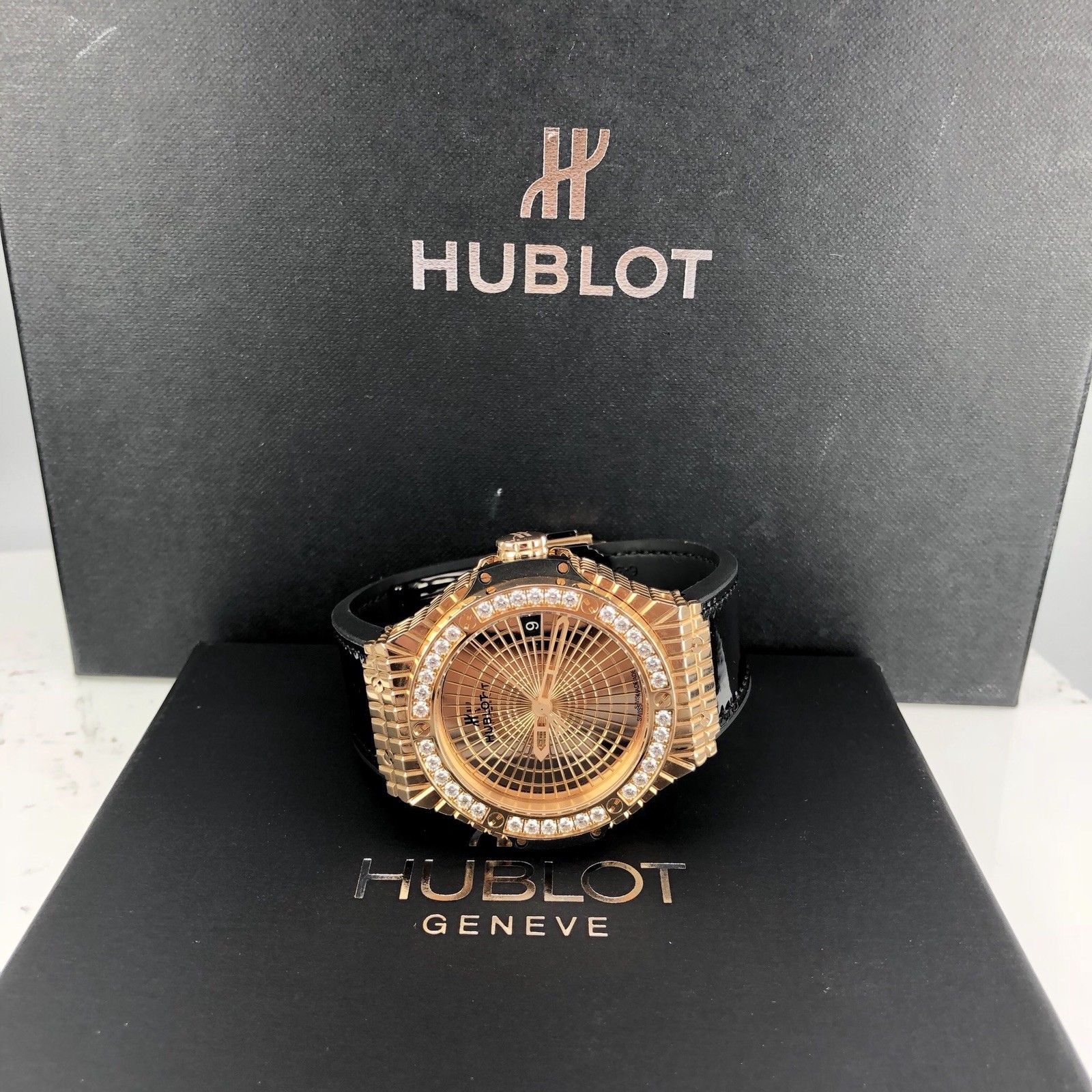 Hublot Big Bang Caviar 41mm Factory Diamond 18k Rose Gold  346.PX.0880.VR.1204 - Awadwatches