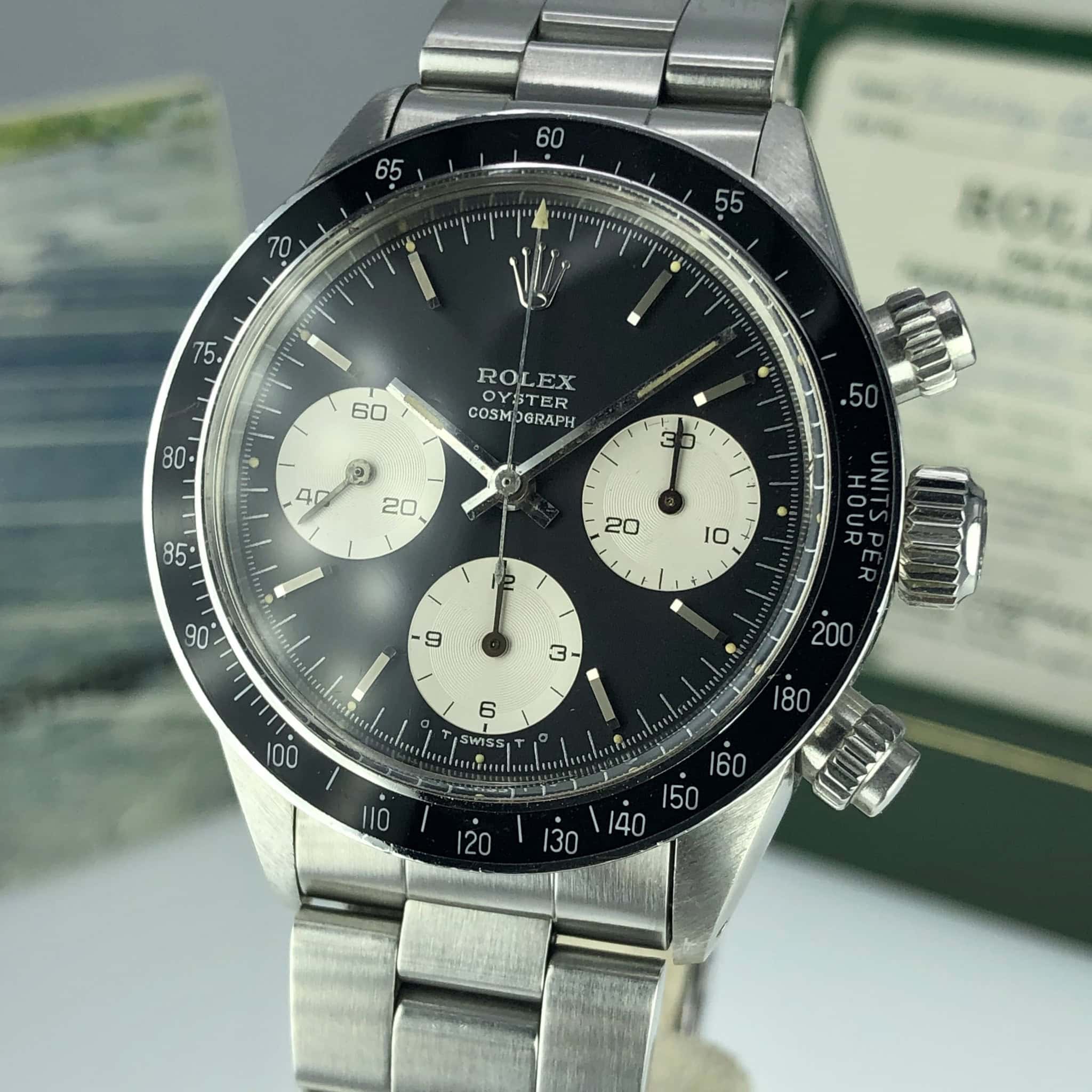 1975 Vintage Rolex Daytona 6263 Sigma black Silver Print Dial with Box \u0026  Service Papers - Awadwatches