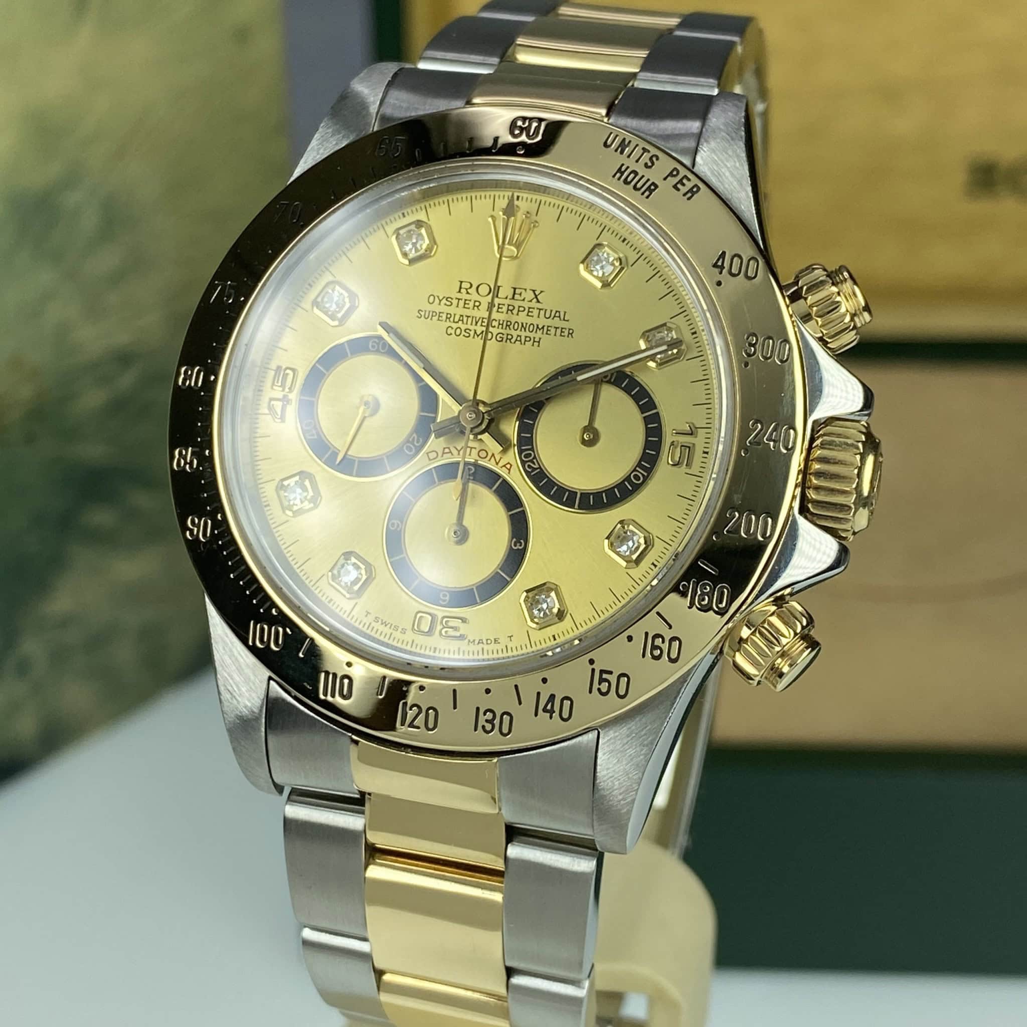 1989 Vintage Rolex Daytona 16523 Steel \u0026 Gold 4 line diamond dial -  Awadwatches