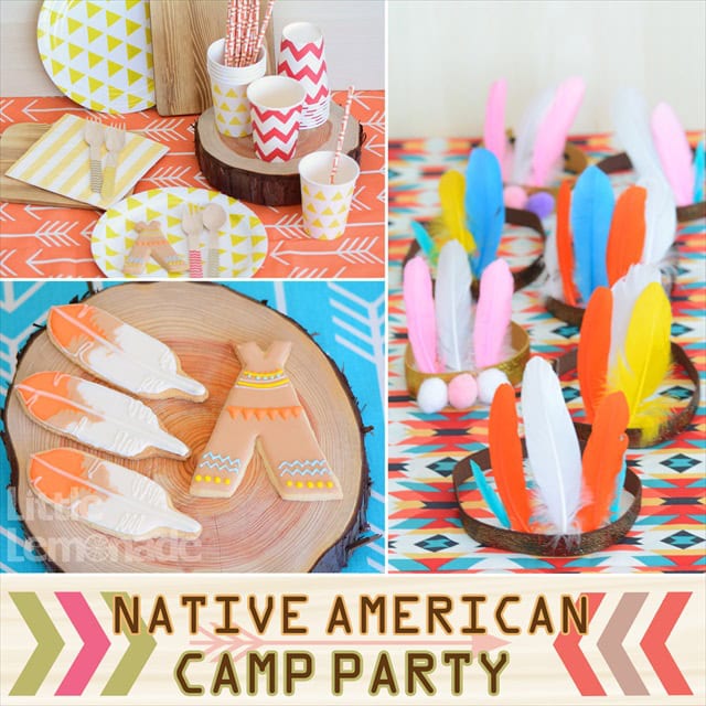 ネイティブアメリカン キャンプ パーティー プランニング : Native American Themed Party Planning