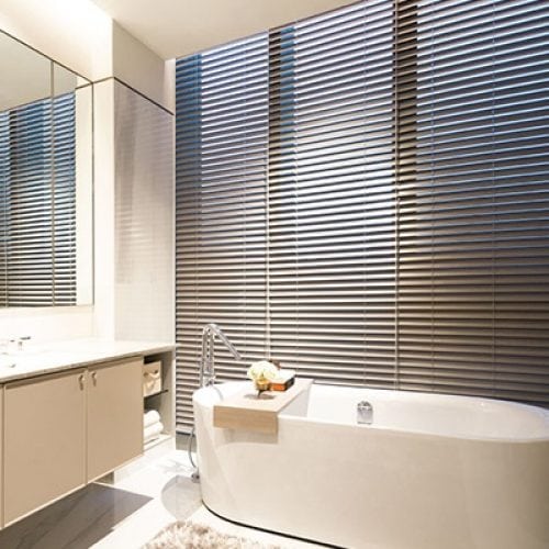 มู่ลี่กันน้ำ (Faux Wood Blinds)