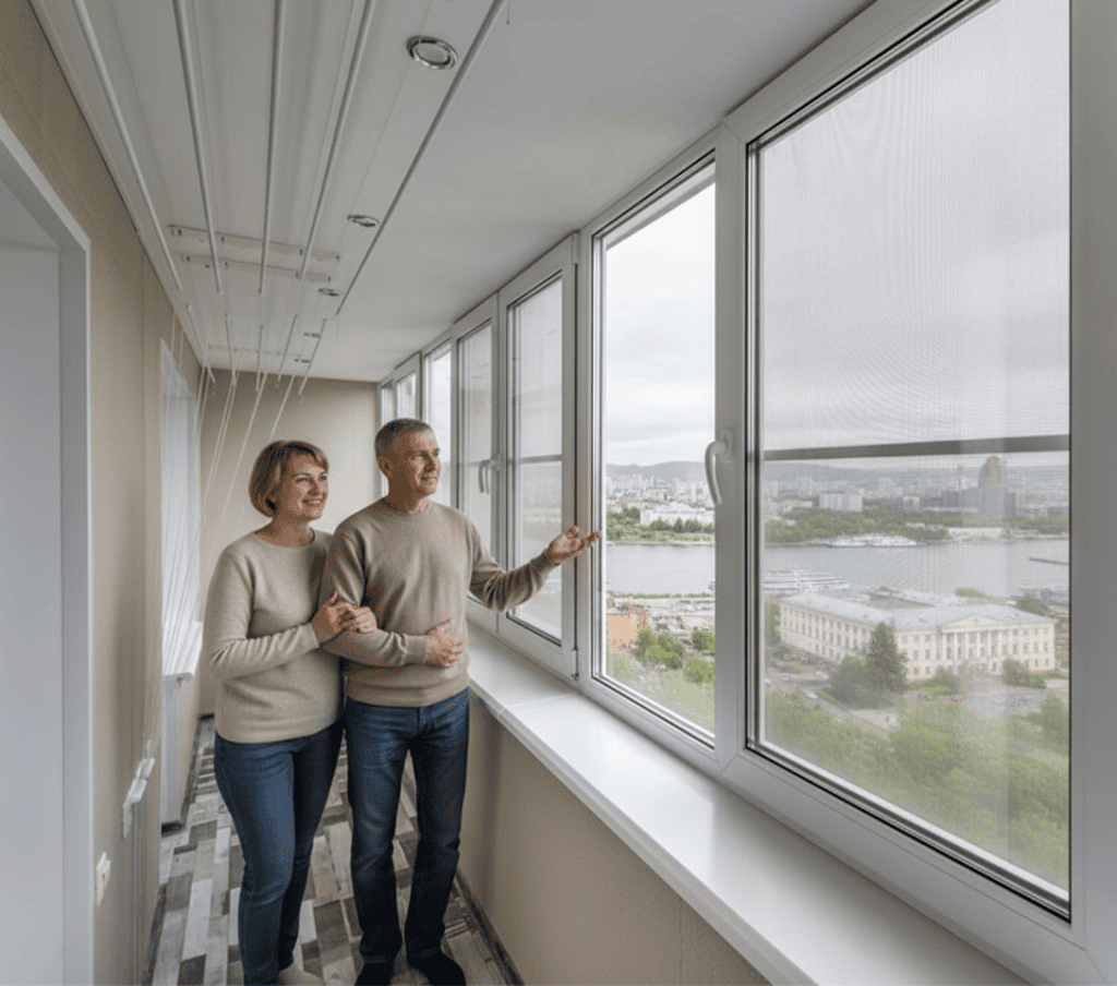 После остекления