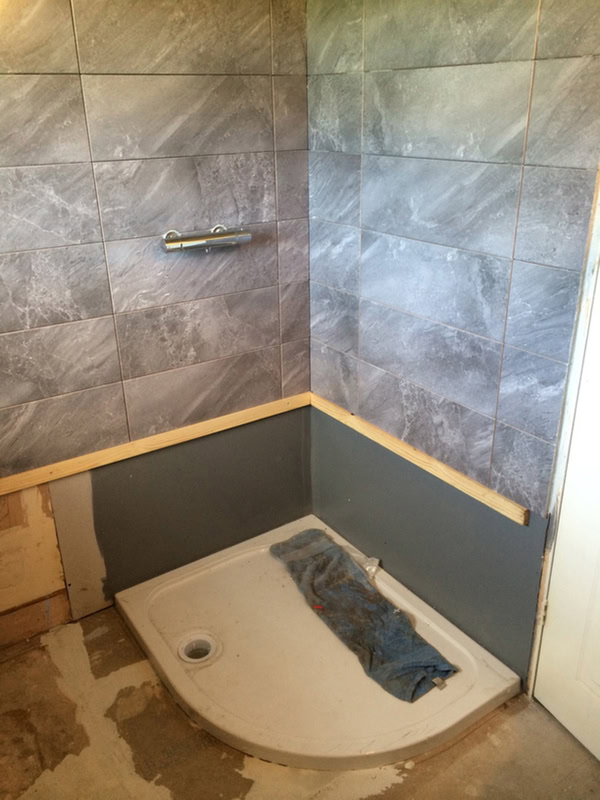 Large Format Landscape Ceramic Wall Tiling With Bathroom Installation In Leeds