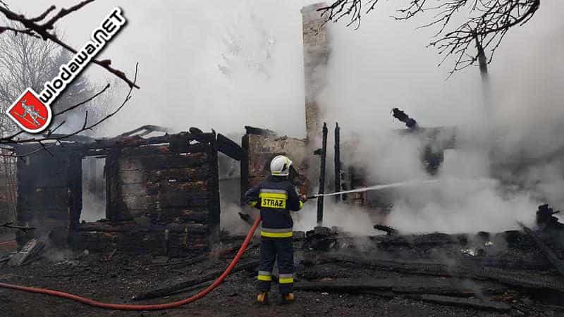112: Pożar domu w Woli Wereszczyńskiej Wydarzenia z miasta Wlodawa oraz powiatu gminy oraz okolic Polesia Zachodniego na Sygnale