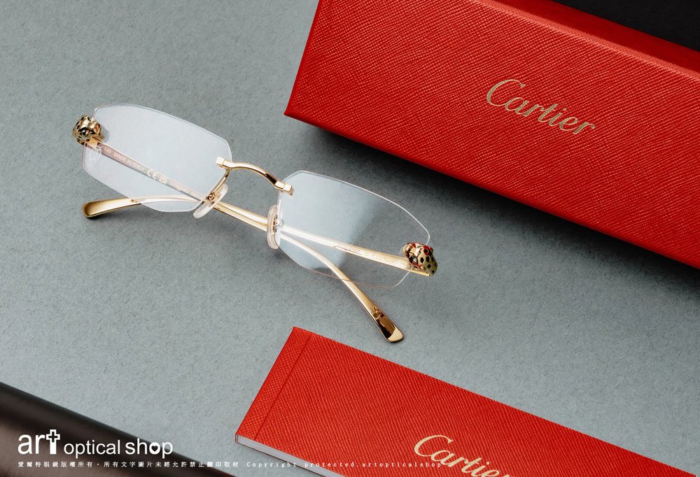 Cartier CT0494O 經典豹頭造型無框光學鏡框