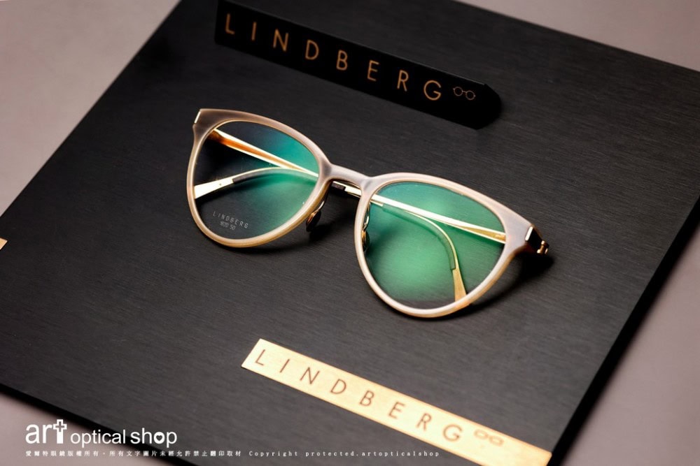 LINDBERG Precious 1820 18K金貴金屬牛角貓眼鏡框