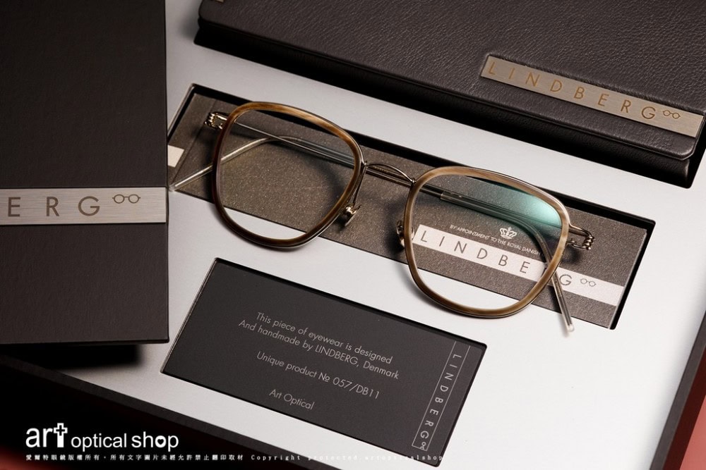 LINDBERG PRECIOUS SIMON 18K白金貴金屬牛角鏡框