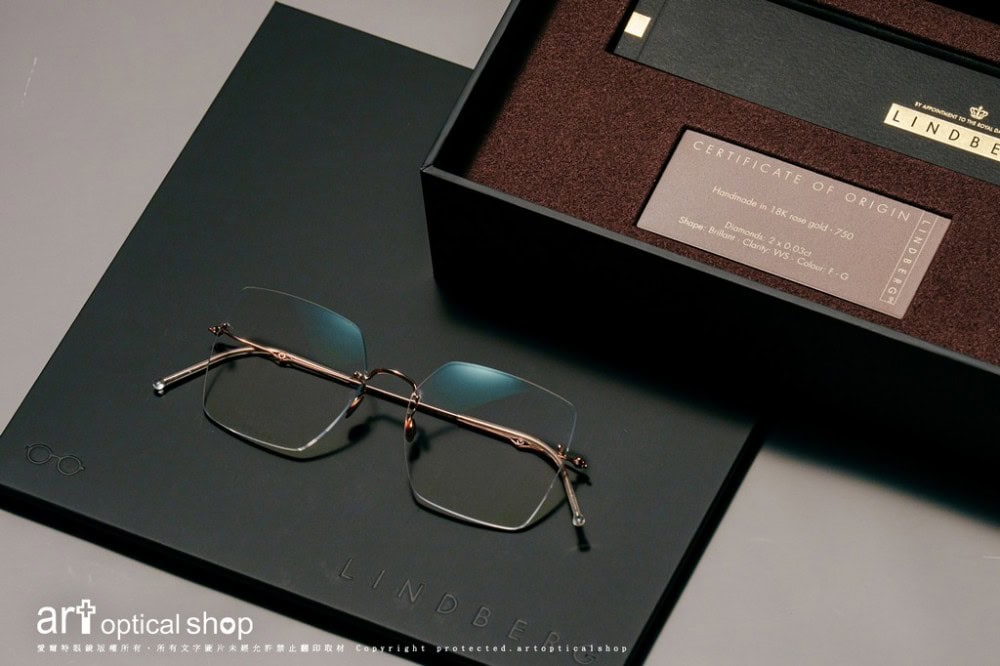 LINDBERG spirit precious 2448 18K玫瑰金貴金屬系列尊榮光學鏡框