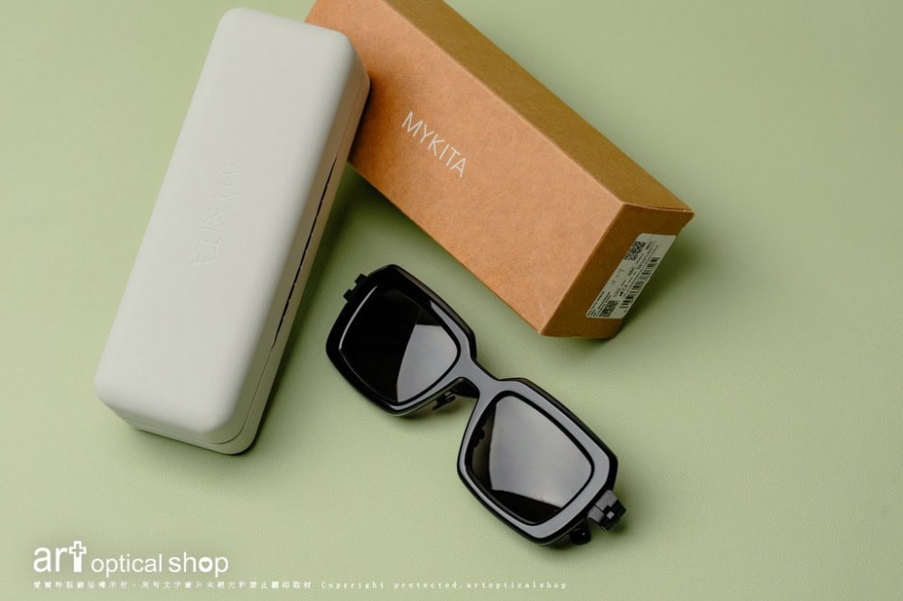 MYKITA UNA 複合材質粗框黑色太陽眼鏡