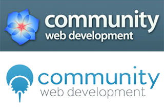 Comparison of Community Web Development's logo before and after rebranding