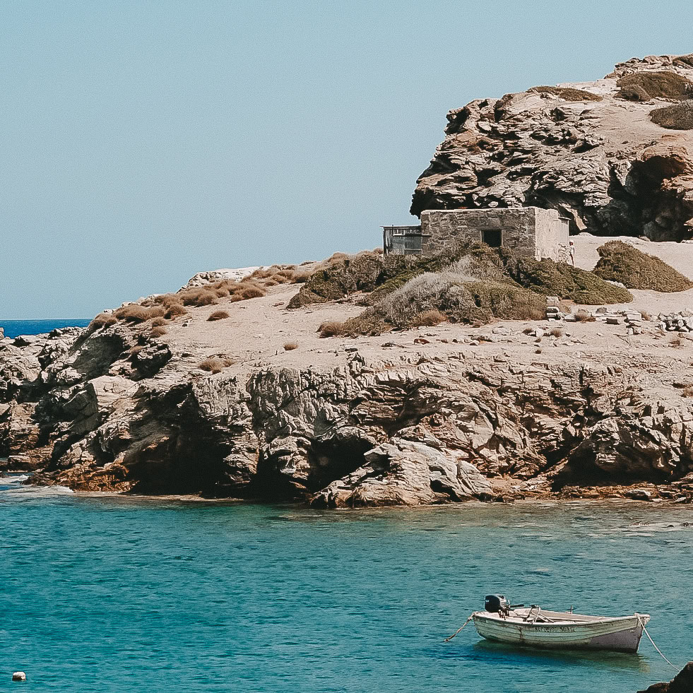 die Landzunge am Strand von Itanos auf Kreta
