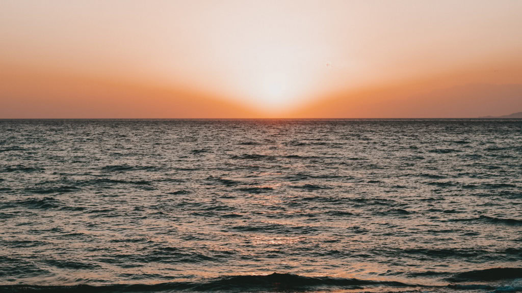 Sonnenuntergang am Meer auf Kreta