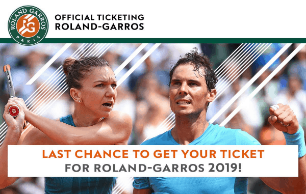 Buy your French Open 2019 tickets here Buy your French Open 2019 tickets here