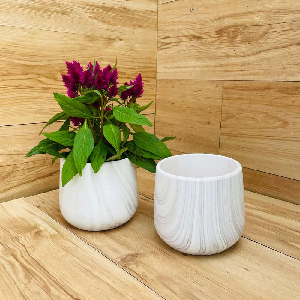 כלי קרמיקה דמוי שיש - קוטר 15 ס"מ