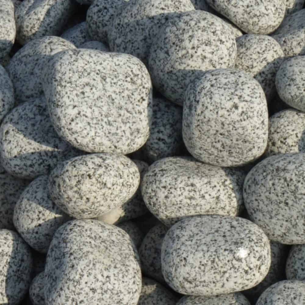 חלוקי נחל אפורים מנוקד - 20 ק"ג