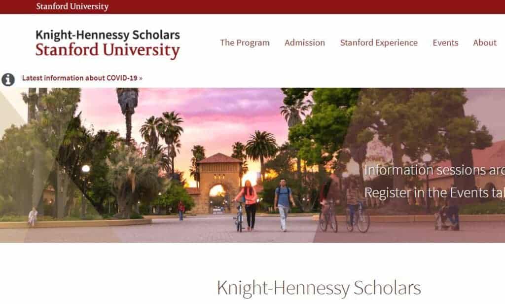 Knight-Hennessy Scholarship for Stanford USA fully funded