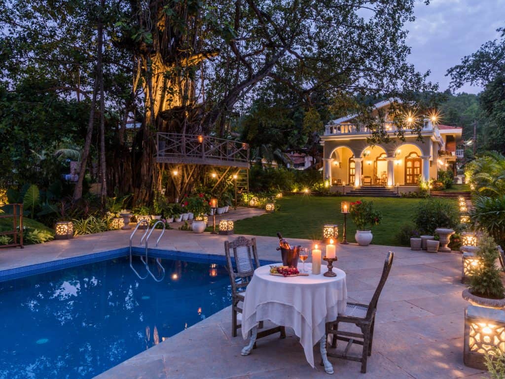 Dining by the pool