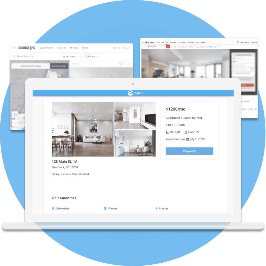 free listings to doorsteps realtor.com and rentredi