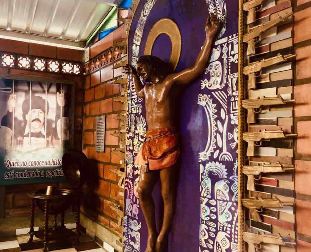 La Catedral - Jesus on the cross left behind by Pablo Escobar when he fled the prison