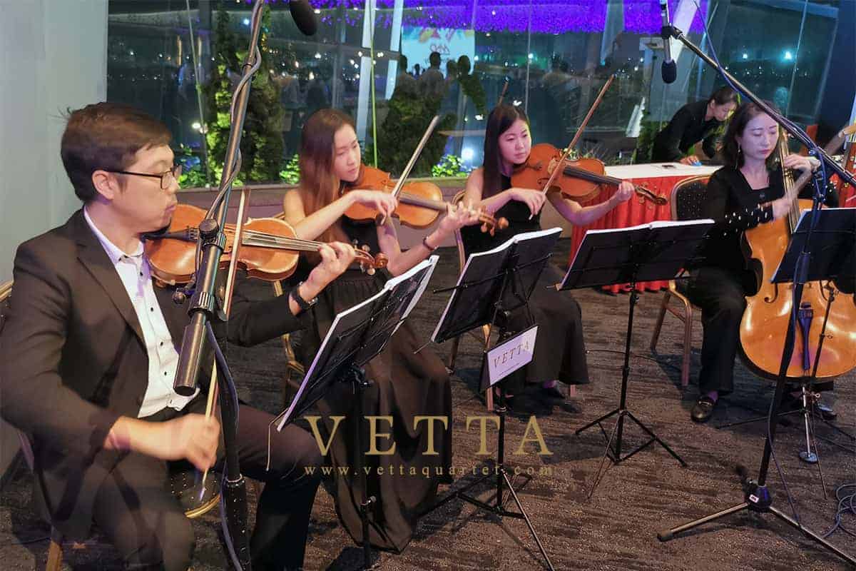 String Quartet for MND National Day Awards Investiture 2019 at Gardens By The Bay, Flower Field Hall