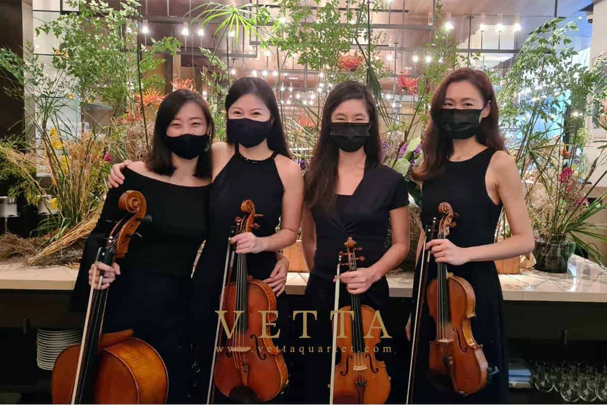 ESTA Quartet performed at Joyce's Wedding at Cut by Wolfgang Puck