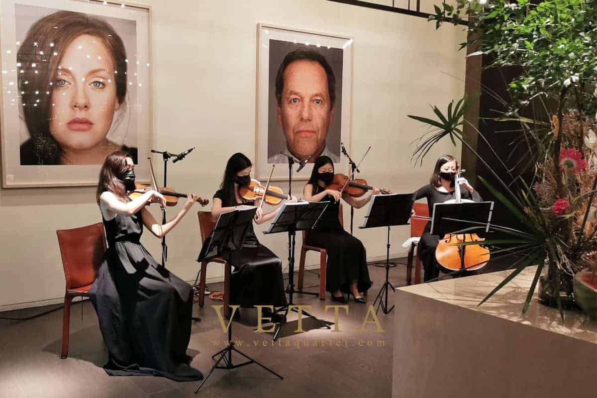 ESTA Quartet performed at Joyce's Wedding at Cut by Wolfgang Puck