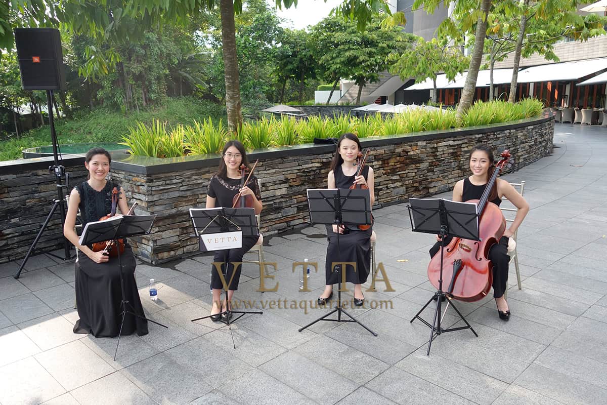 Full Ladies String Quartet for Wedding at Capella