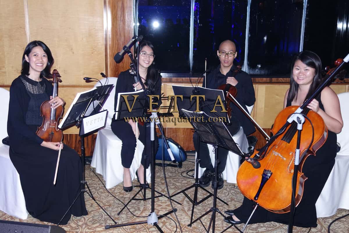 Four String Musicians for Corporate Bank dinner at Ritz Carlton
