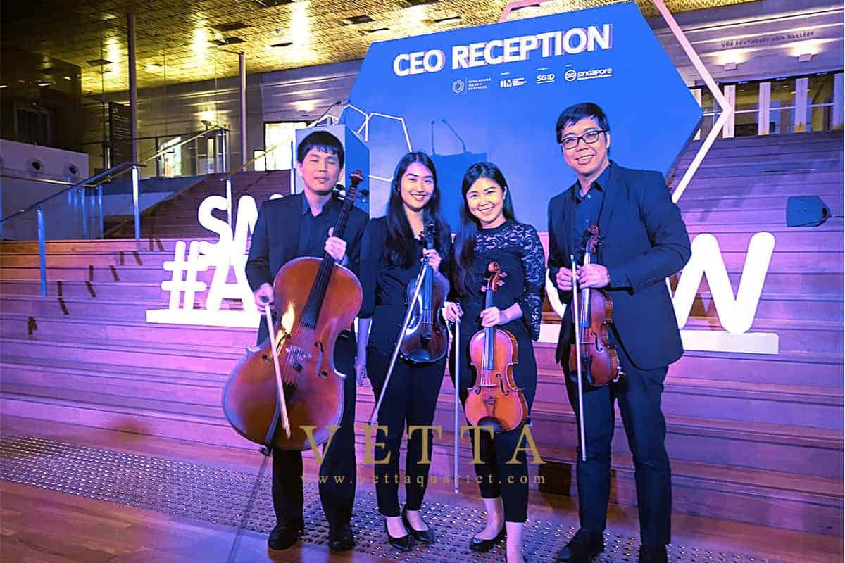 String Quartet for Singapore Media Festival CEO Reception at National Gallery Singapore, Supreme Court Terrace