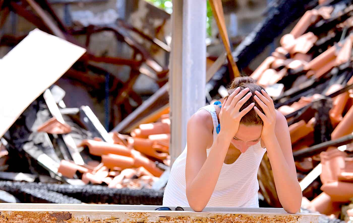 Destroyed House After Natural Disaster