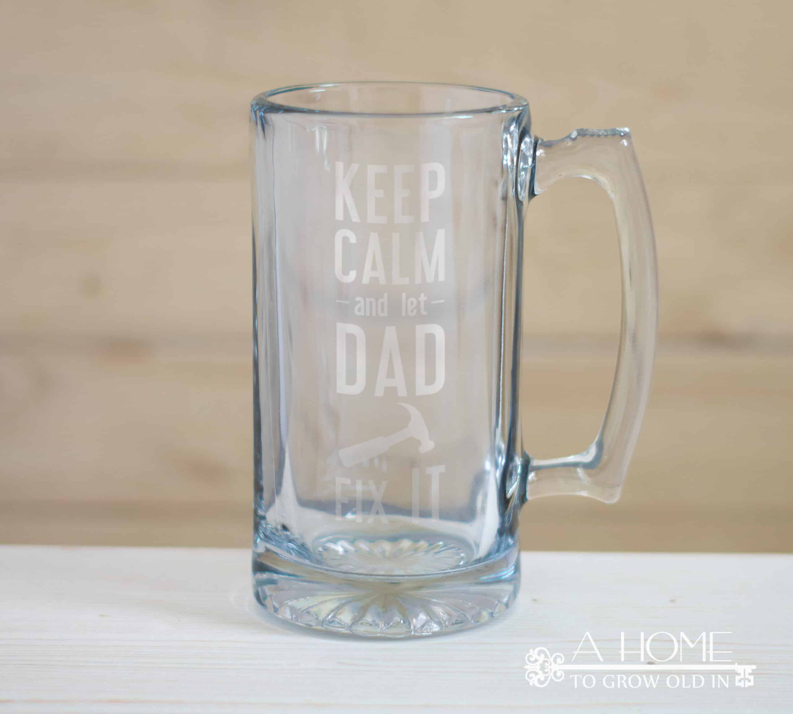 Father's Day SVG on a beer mug