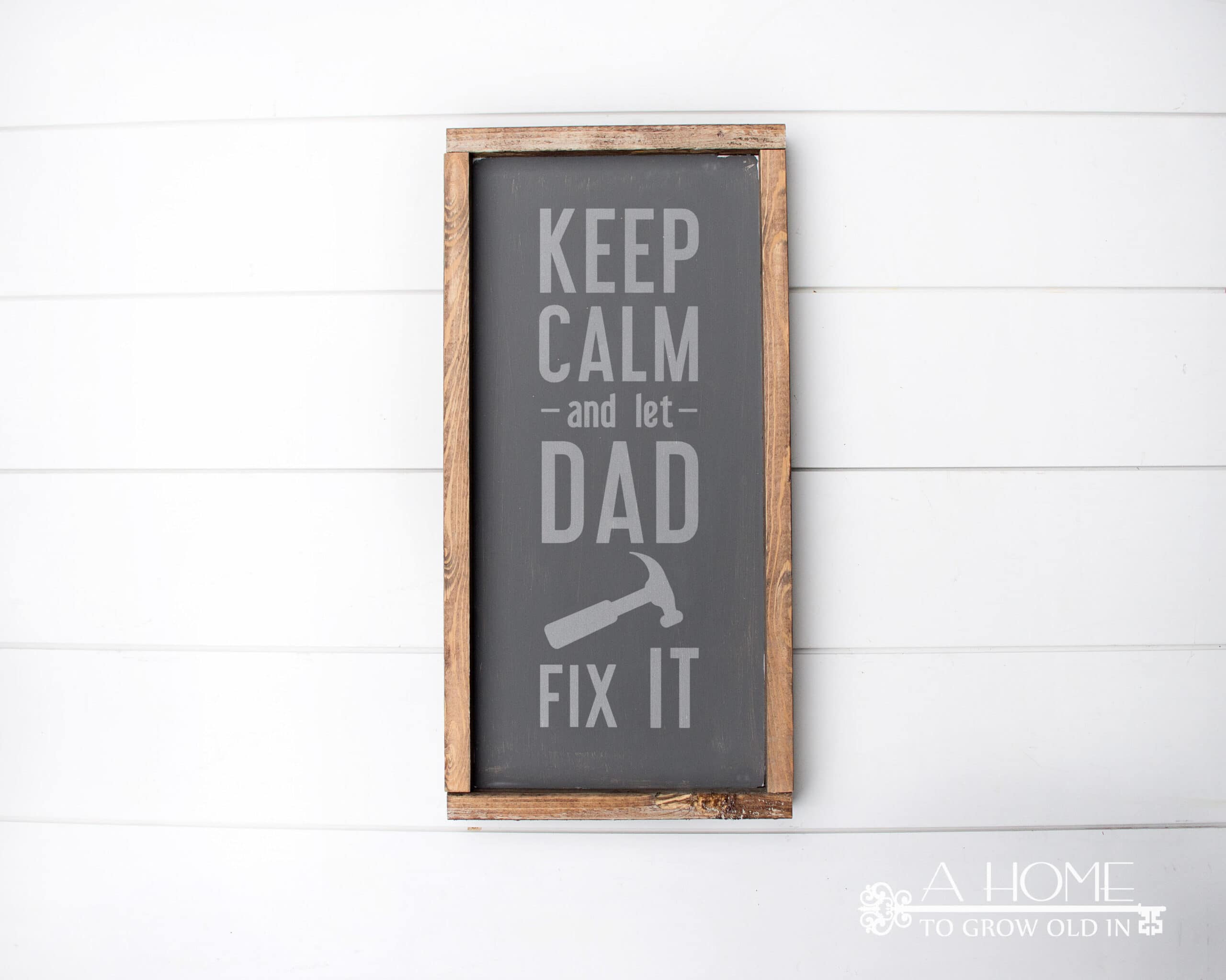 Keep calm Father's Day SVG file on a  sign