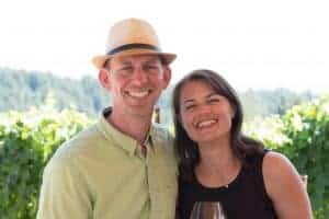 Image of Dawn and Jonathan wine tasting