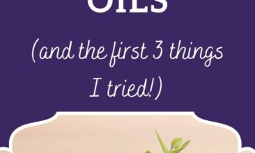 Pinterest pin, image is of four bottles of essential oils. Text overlay says, "50 Uses for Essential Oils: oil uses for every day!"
